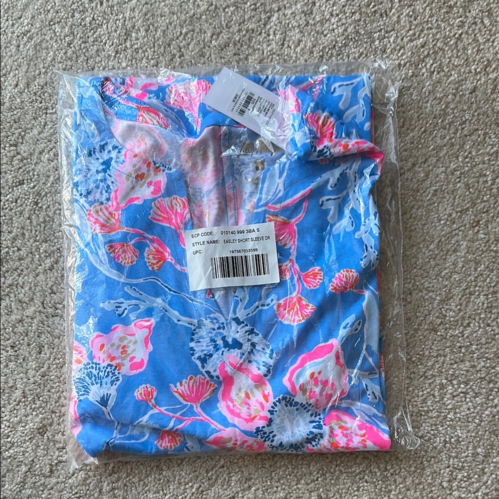 Lilly Pulitzer Blue and Pink Floral Mini Dress